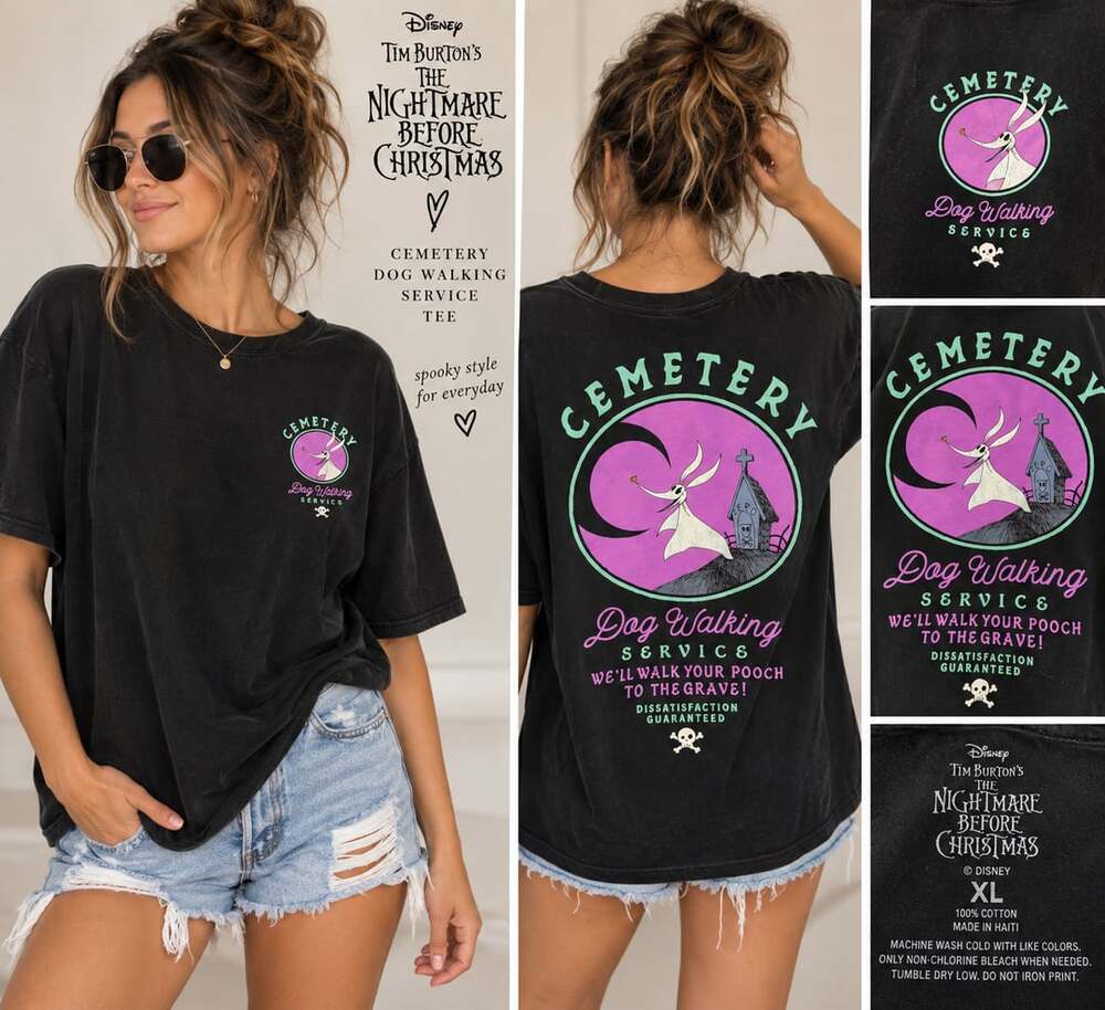Disney Tim Burton The Nightmare Before Christmas Cemetery Dog Walking Service Ze